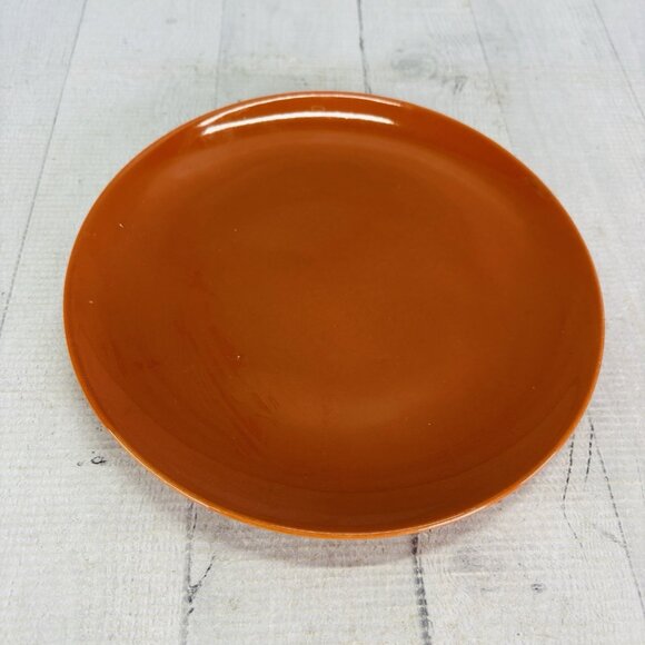 Ikea of Sweden 15199 BURNT ORANGE Stoneware Round Salad Lunch Plates Set of 3 - Picture 6 of 14